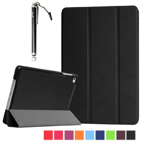 iPad mini 4 Case (Black) - UrSpeedtekLive Ultra Slim Lightweight Folio Stand Smart Cover with Auto Sleep/Wake Function for Apple iPad mini 4 7.9 inch (2015 Release)