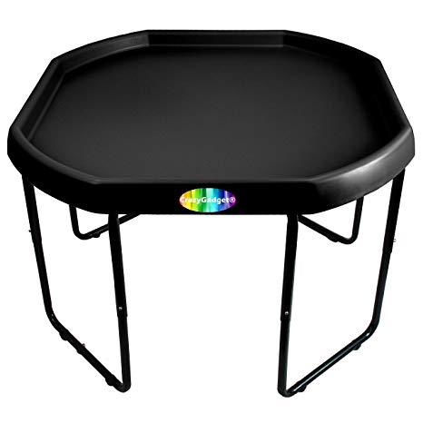 CrazyGadgetÂ Children Kids Tuff Spot with Stand Colour Mixing Tray Large Plastic for Playing Toy Sand Pool Pit Water Game Animal Figures etc. - MADE IN UK (Black)