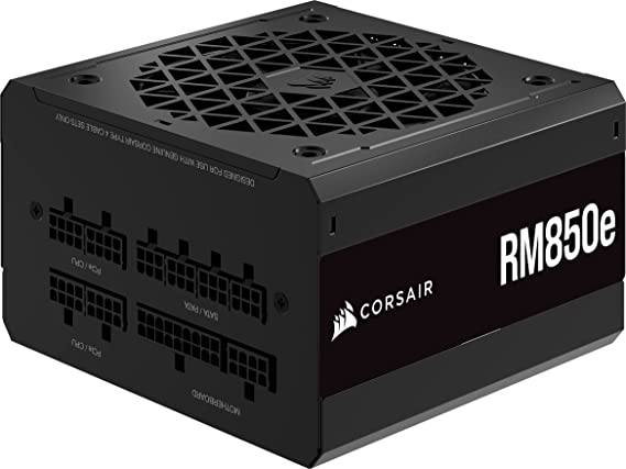 Corsair RM850e (2023) Fully Modular Low-Noise ATX Power Supply - ATX 3.0 & PCIe 5.0 Compliant - 105°C-Rated Capacitors - 80 Plus Gold Efficiency - Modern Standby Support - Black