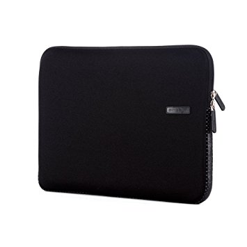 15-Inch Laptop Sleeve Case, Padded Zipper Notebook Sleeve Bag by IFITBELT - Waterproof Neoprene Cover Sleeves for All 15" Laptop Notebook/ Macbook Pro/ Ultrabook /Chromebook (15"Macbook Pro, Black)