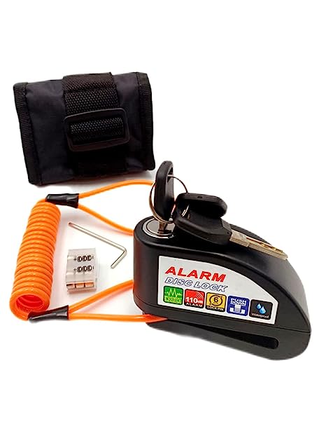 Bibowa Alarm Anti -Theft Disc Lock Motorcycle Alarm with 110dB Alarm Sound (5ft)