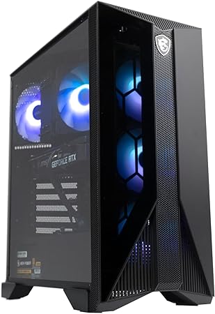 MSI Aegis R (Tower) Gaming Desktop, Intel Core i5-12400F, GeForce RTX 4060, 16GB Memory (8GB x 2), 1TB SSD, USB Type-C, VR-Ready, Windows 11 Home Plus,Black