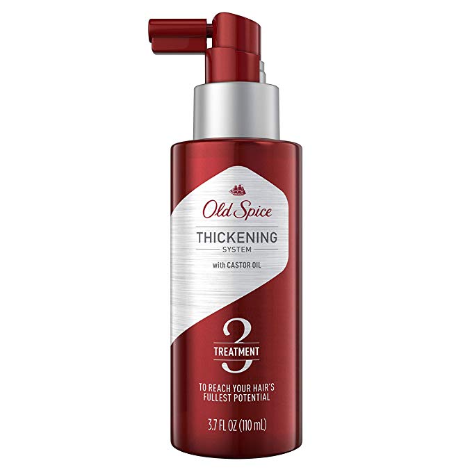 Old Spice Hair Thickening System Treatment for Men, Infused with Castor Oil, 3.7 Fl Oz