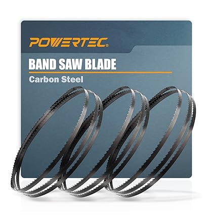 POWERTEC 56-1/8 Inch Bandsaw Blades Assoertment for Delta 28-180, 28-185, Pro-Tech and Ohio Forge 3-Wheel 10" Band Saw, 3PK (13609)