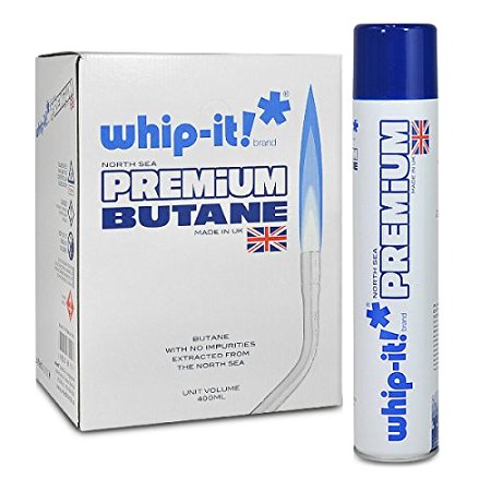 12 cans (1 case) Whip-it! 400ml Premium Refined Butane Fuel Zero Impurities
