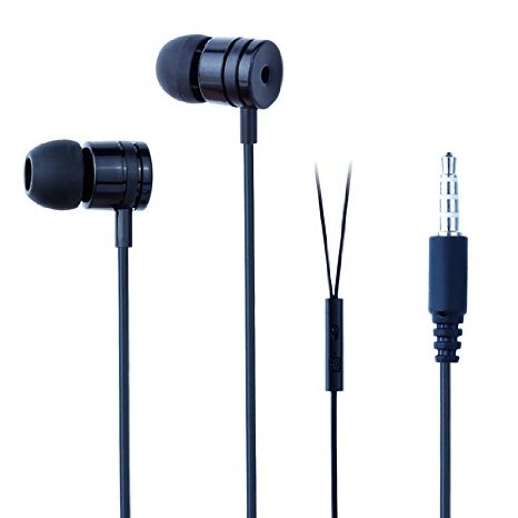 USTEK T21 In-Ear Earphones Stereo Earbuds Wired Headphone with Microphone Black