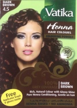 Vatika Henna Hair Colours - Henna Based - 60 Gram Dark Brown