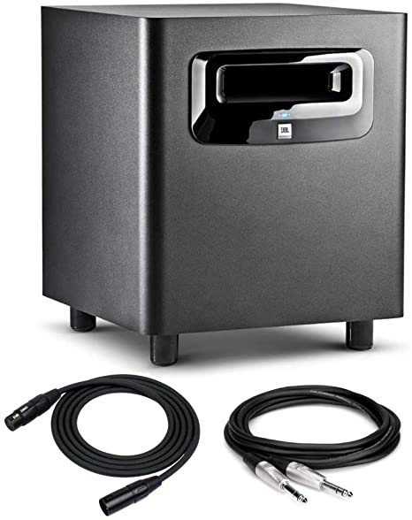 JBL LSR310S 10" Powered Studio Subwoofer with XLF Bundled with 2 TRS and 2 XLR Cables (5 Items)