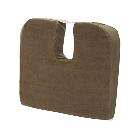 Duro-Med Foam Seat Cushion for Coccyx Support and Better Posture, Camel