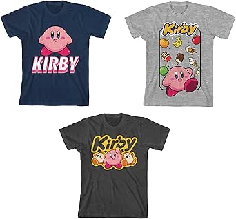 Kirby Youth 3-Pack Crew Neck Short Sleeve T-Shirts