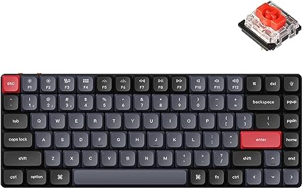 Keychron K3 Pro Wireless Custom Mechanical Keyboard, 75% Layout QMK/VIA Programmable Bluetooth/Wired RGB Ultra-Slim with Hot-swappable Gateron Low-Profile Red Compatible with Mac Windows Linux