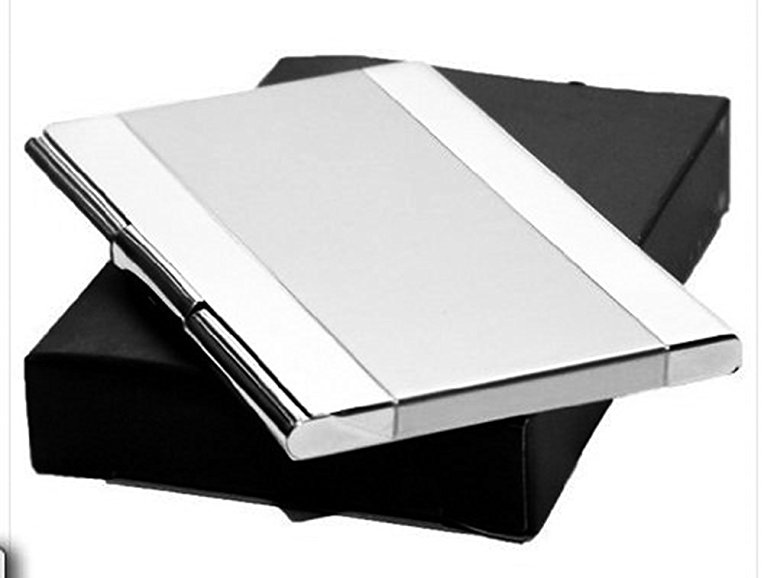 Stainless Steel Metal Keeper Business Name Credit ID Card Pocket Case Box Holder