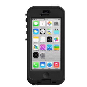 LifeProof NÜÜD iPhone 5c Waterproof Case - Retail Packaging - BLACK/CLEAR