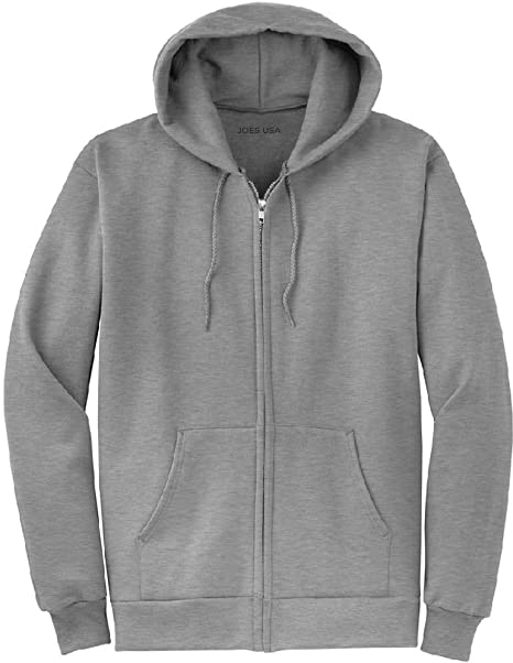 Joe's USA Full Zipper Hoodies - Hooded Sweatshirts in 28 Colors. Sizes S-5XL