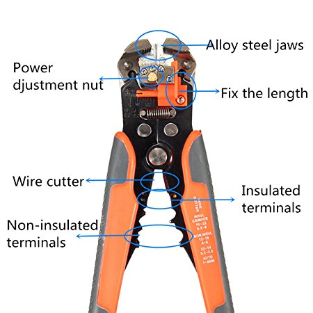 Agile-shop Professional Multifunction Automatic Wire Cutter Stripper Crimper Pliers Terminal Tool