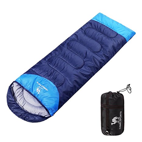 Camping Sleeping Bag- Envelope Lightweight Portable Waterproof Camel women/men’s sleeping bag Perfect For Hiking Backpacking Traveling and Other Outdoor Activities