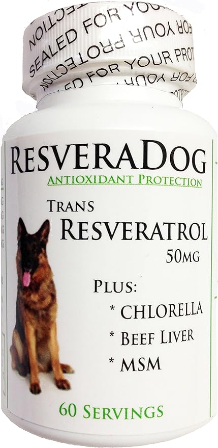 CurEase Resveradog: Dog 99% Tran Resveratrol Powder with Argintine Beef Liver, MSM & Chlorella