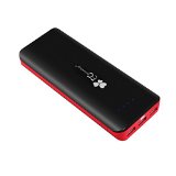EC Technology 3rd Gen 16000 mAh External Battery with 3 USB Outports and Auto IC - Black and Red