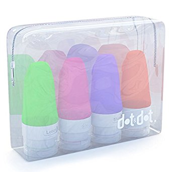 Dot&Dot Travel Bottles - 1.25 oz Leak Proof Travel Containers for Travel Size Toiletries