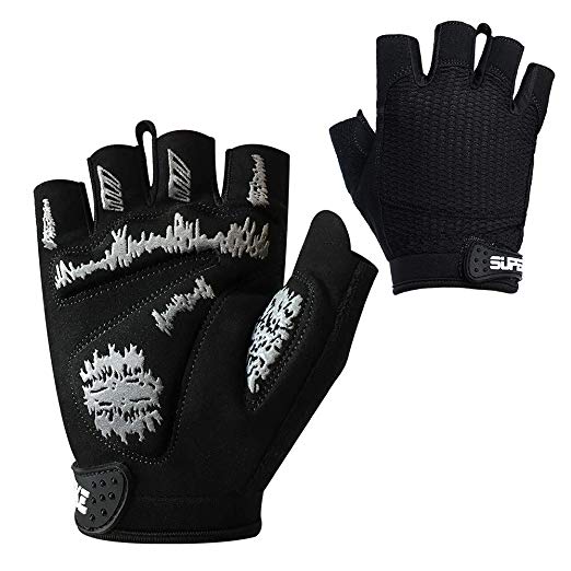 Superbike Men’s or Women’s Half Finger Workout Gloves for Weight Lift Training,Cycling,Running,Mountain Hiking,Gym Fitness Gloves Padded