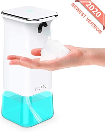 TROPRO Automatic Foam Soap Dispenser, Touchless Foaming Soap Dispenser, Hand Free Electric Wallmounted Soap Dispenser 9.5oz 280ml with Infrared Sensor Adjustable Foam for Bathroom Kitchen Countertop