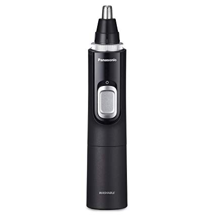 Panasonic Men’s Ear and Nose Hair Trimmer with Vacuum Cleaning System – Wet Dry Hypoallergenic High-Performance Dual Edge Blade - ER-GN70-K (Black)