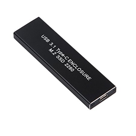 MEITK USB 3.1 Type-C to NGFF M.2 B Key SSD 2280 Adapter Card Enclosure (Black)