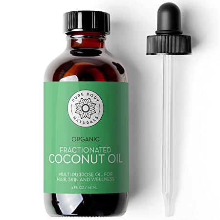 Fractionated Coconut Oil 16 oz 100% Natural & Pure Best Virgin Coconut Oil Carrier Oil Massage Oil by Pure Body Naturals
