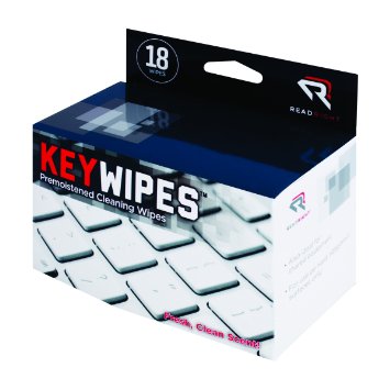 Read Right KeyWipes Keyboard and Hand Cleaner Wipes, 18 Wipes per Box (RR1233)