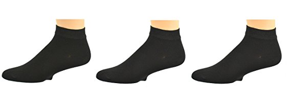 Sierra Socks Men's Bamboo No Show Low-Cut Seamless Toe Sport Socks 3 Pair Pack