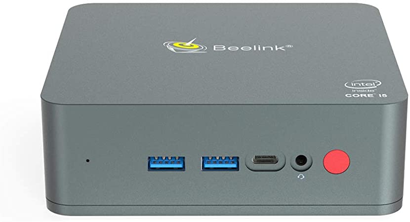 Beelink U57 Mini PC Windows 10 Pro 8GB Ram 128GB SSD Desktop Computer, Intel Core i5 5257U Intel HD Graphics 6100M /Type-C/Dual HDMI/Dual WLAN/BT4.0