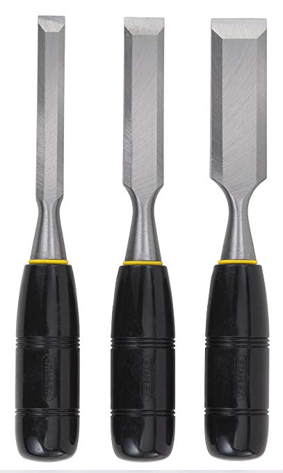 STANLEY 16-150 150 Series Short Blade 3-Piece Wood Chisel Set