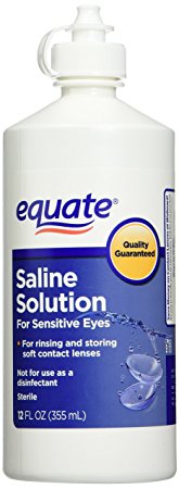 Equate Contact Lens Saline Solution for Sensitive Eyes, Twin Pack, 12 Fl Oz, 24 Total Oz (Compare to Bausch & Lomb Eyes Plus)