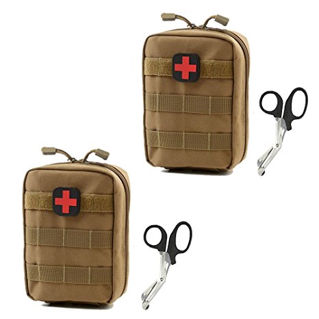 EMT Pouch - Compact Tactical MOLLE Medical Utility bag 900D - Free Bonus First Aid Patch And Shear