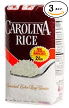 Carolina Enriched Rice Extra Long Grain Gluten Free 32 Oz. Pack Of 3.