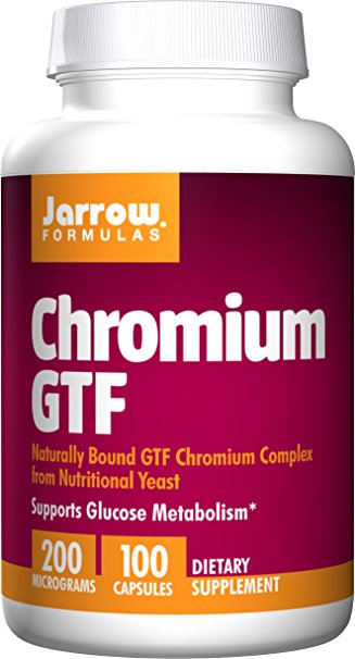 Jarrow Formulas Chromium Gtf, Supports Glucose Metabolism, 100 Caps