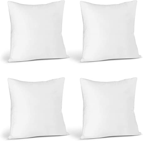 Utopia Bedding Throw Pillows Insert (Pack of 4, White) - 22 x 22 Inches Bed and Couch Pillows - Indoor Decorative Pillows