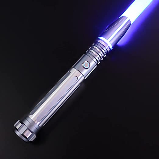 Dueling Lightsaber,Motion Control Lightsabers for Adults,10 Sound Fonts,RGB 12 Colors Changeable, Metal Hilt Light Saber Sword,Cosplay,Birthday Party Valentines Day Gift, Grey,S9