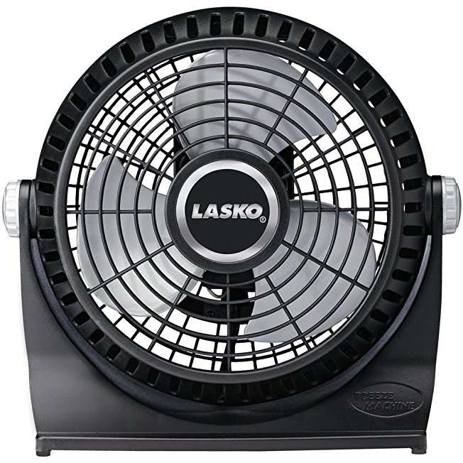 Lasko 507 10-Inch Breeze Machine Floor or Table Fan, Black