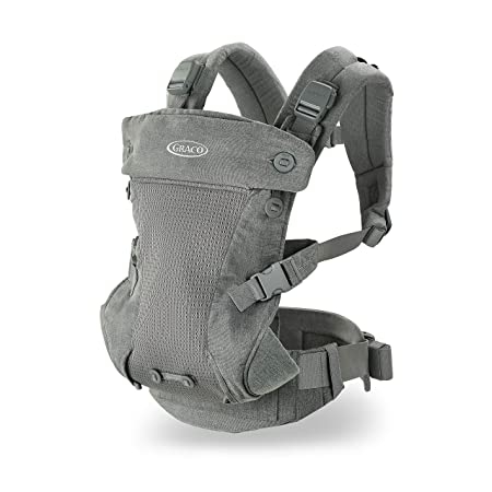 Graco Cradle Me 4 in 1 Baby Carrier | Includes Newborn Mode with No Insert Needed, Mineral Gray