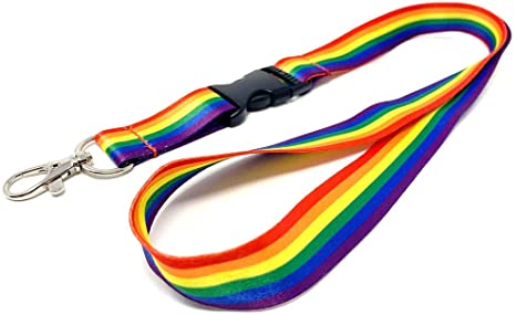KYBA - Rainbow Design Premium Lanyard, ID Holder, Badge Holder
