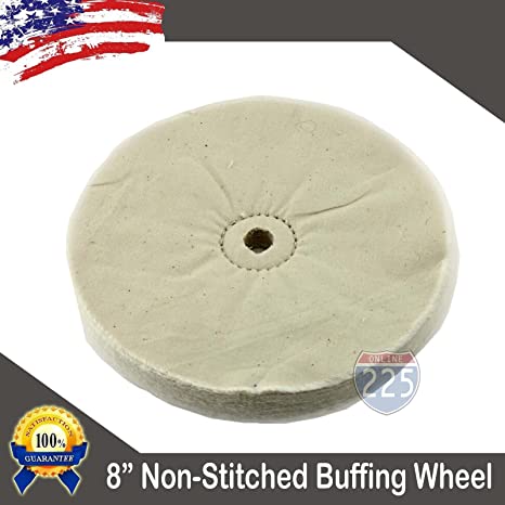 8” X 40 PLY 5/8 Inch Arbor Hole Loose Non Stitched Cotton Polishing Buffing Wheel