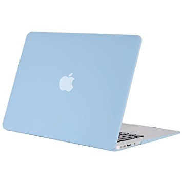 Mosiso Plastic Hard Case Cover for MacBook Air 13 Inch (Models: A1369 and A1466), Airy Blue