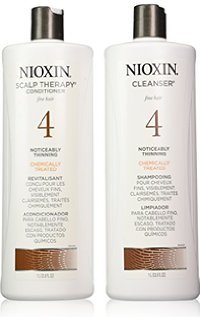 Nioxin System 4 Cleanser and Scalp Therapy for Fine Treated Hair Duo Set 338 oz for each bottle