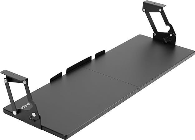 VIVO Large Under Desk 34 x 11 inch Computer Keyboard and Mouse Tray with Swinging Height Adjustment, 12 Settings, Platform Drawer for Typing, Black, MOUNT-KB34S