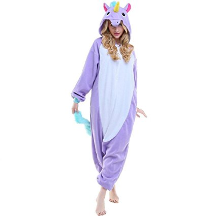 XMiniLife Adult Unisex Pajamas Unicorn Animal Kigurumi Pajamas Onesies Cosplay Party Wear