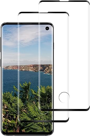 POOPHUNS Screen Protector for Samsung Galaxy S10 Tempered Glass Film, 3D Full Coverage, Case Friendly, Bubble Free, Anti-Scratch, Touch Sensitive, Ultra HD Screen Protector-2 Pack