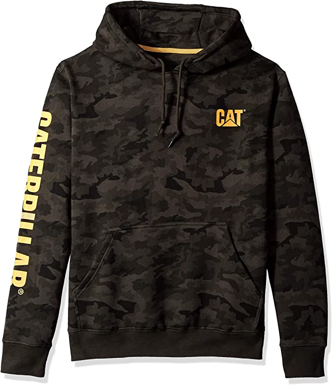 Caterpillar Men's Trademark Banner Hooded Big Tall Sweatshirt