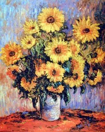 Claude Monet Sunflowers Wall Decor Art Print Poster (16x20)