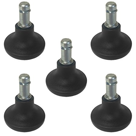 Short Office Chair or Stool Bell Glides - Low Profile - Replacement- (5 Pack) - S0005